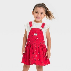 OshKosh B'gosh Toddler Girls' Floral Skirtall - Red - 1 of 3