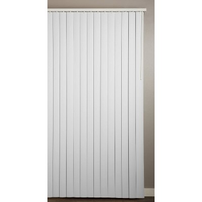Photo 1 of Achim Home Furnishings Patio Door Cordless Vertical Blinds w/ 3.5" Vanes & Child Proof Wand , 78" W x 84" H, Plain White