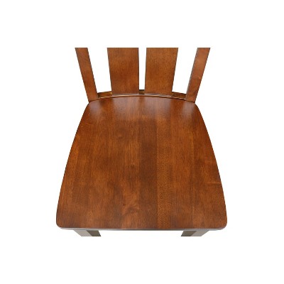 Ava Espresso 24" Solid Wood Counter Height Stool