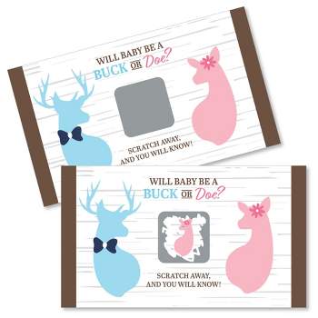 Big Dot of Happiness Girl Buck or Doe - Hunting Gender Reveal Scratch Off Cards - Baby Shower Game - 22 Count