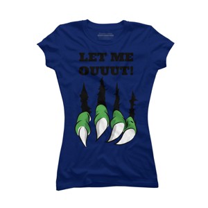 Junior's Design By Humans Let the monster out halloween By ArtStyleAlice T-Shirt - 1 of 3