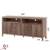65.8 Inch 4-Door  Modern Fluted Sideboard Cabinet – Storage Buffet with Adjustable Shelves Versatile Organizer - 2 of 4