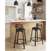 VASAGLE Bar Stools, Set of 2 PU Upholstered Breakfast Stools, 29.7-Inch Barstools with Back and Footrest - 3 of 4