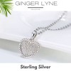 Heart Tree Life Pendant Necklace for Women Sterling Silver Cz Ginger Lyne Collection - 4 of 4