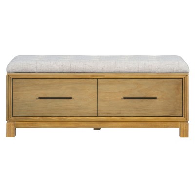 Whisen Modern Shoe Bench with Removable Cushion, Entryway Bench with Hidden Storage