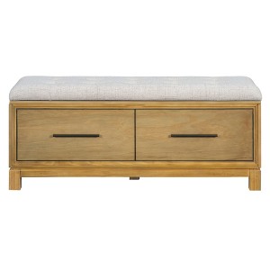 Whisen Modern Shoe Bench with Removable Cushion, Entryway Bench with Hidden Storage - 1 of 4