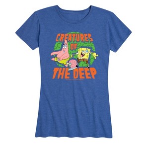 Women's - SpongeBob SquarePants - Creatures Of The Deep Short Sleeve Graphic T-Shirt - 1 of 4