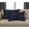 HomeRoots Set of Two 12" X 20" Black Lumbar Chevron Cowhide Throw Pillows - 2 of 4