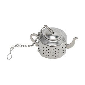 Unique Bargains Tea Infuser Tea Egg Design Infuser Traditional Style Hand Wash Stainless Steel Silver Tone 1Pcs - 1 of 4