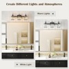 4 lamp 3-Lights/4-Lights/6-Lights Crystal Matte Black Bathroom Vanity Lights Modern E26 Base Mirrored Wall Lights for Bathroom Fixtures Aesthetic App - 3 of 4