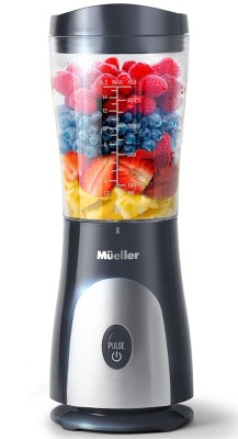 Mueller Personal Blender for Shakes and Smoothies with 15 Oz Travel Cup and  Lid