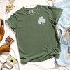 Simply Sage Market Women's Embroidered Clover St. Patrick's Day Short Sleeve Garment Dyed Tee - 3 of 3