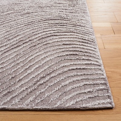 Hand-Tufted Wool Rectangular Rug in Brown and Ivory, 3' x 5'