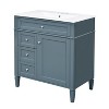 Ridstar 33.8 in. H Blue Bathroom Storage Cabinet with 2 Drawers and a Tip-out Drawer - 2 of 4