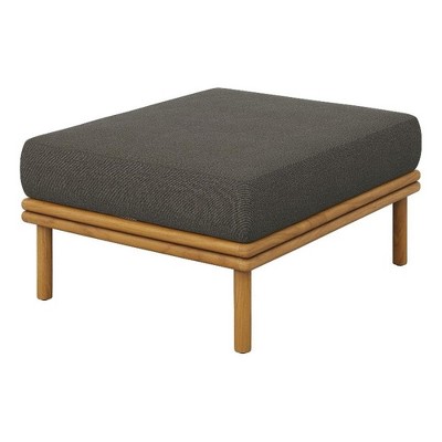 Modway Wren Outdoor Patio Teak Wood Ottoman