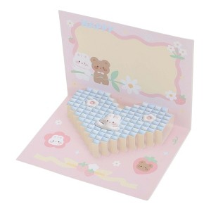 Unique Bargains Pops Up Card 3D Heart Blank Notecard for Friends Unique Bargains - 1 of 4