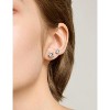 6 Pairs Stainless Steel Stud Earrings Set - Hypoallergenic 316L CZ Earrings 3-8mm Steel Color - 4 of 4