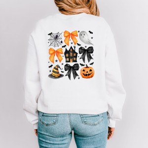 Simply Sage Market Haunted House Coquette Chart Front And Back Sweatshirt - 1 of 4