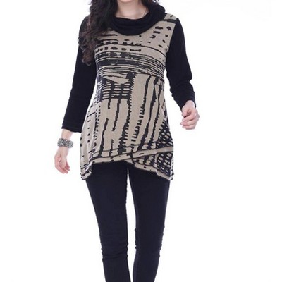 Women's Greta Crossover Cowl Neck Tunic - Parsley & Sage