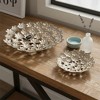 Elegant Flower Coffee Table Decor Bowls - Decorative Bowls for Home Accent or Centerpieces Table Decoration - Set of 2, 4", Gold - 2 of 4