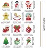 12Pcs Christmas Rhinestones Painting Kits Santa Claus Snowman Gingerbread Man Christmas Stockings Bows Design Rhinestones Art for DIY Art Garden - 2 of 4