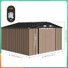 10x8FT Metal Outdoor Storage Shed, Large Steel Multipurpose Yard with Sloped Roof and Door Lock Design for Organizing Tools & Equipment in Yard,Garden - 2 of 4