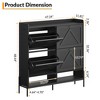 4-Drawer Hidden Shoe Cabinet, Freestanding rack with adjustable shelf + open shelves—perfect for entryway, hallway, foyer - 3 of 4