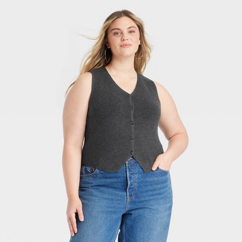 Women s Button front Sweater Vest Universal Thread Target
