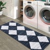 Modern Geometric Distressed Area Rug Diamond Lattice Rug Washable Rugs for Living Room Bedroom - image 2 of 4