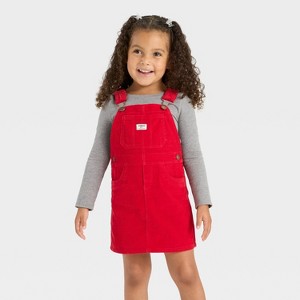OshKosh B'gosh Toddler Girls' Plaid Skirtall Set - Red - 1 of 4