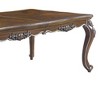 96" Latisha Dining Table Antique Oak Finish - Acme Furniture: Hand-Brushed Silver, Floral Moldings, Extension Leaf - 3 of 4