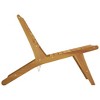 vidaXL Solid Wood Patio Chair - Teak Frame Lounge Seating for Garden, Patio, Outdoor, Terrace - Foldable Backrest - 23.6" x 35.4" x 25.6" Dimensions - 4 of 4