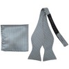 Men's Checkered 2.75" x 4.75" Adjustable 16" - 20" Freestyle Self Tie with Hankie Set - 2 of 4