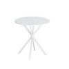 NicBex 47.24"/42.13"/31.5" Modern Round Dining Table,Kitchen Table with White Marble/MDF Top and Iron Legs for 2-4 Seaters,White/Black/Off-White - 4 of 4