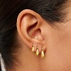 3Pairs 925 Sterling Silver, 14K Gold Plated Small Huggie Hoop Earrings Sets for Multiple Piercing CZ Cartilage Earrings Stacks - 3 of 4