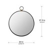 24" x 27" Wall Mirror with Black Frame, Contemporary Minimalist Accent Mirror for Living Room, Foyer, Entryway, Bedroom - 4 of 4