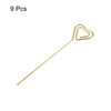 Unique Bargains Reusable Drink Appetizer Stainless Steel Heart Head Cocktail Picks 5" 9 Pcs - 3 of 4