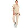 Hey Collection Women Scrubs Set 4-Way Stretch Mock Neck Top with Straight Leg Scrub Pants with Four Pockets - 4 of 4