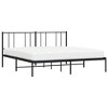 vidaXL Black King Metal Bed Frame with Headboard & Slats, No Mattress, Easy Assembly - 4 of 4