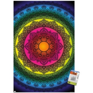 Trends International Delyth Angharad - Rainbow Mandalas Unframed Wall Poster Prints - 1 of 4