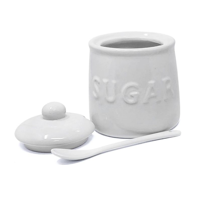 Kovot 16 oz Ceramic Sugar Jar & Spoon Set | White, 2 of 7