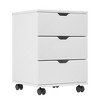 MAYEERTY 3-Drawer Vertical Wood Filing Cabinet with Casters for Home Office, White, Non-Assembled - 4 of 4