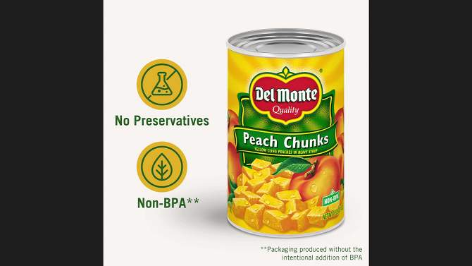 Del Monte Yellow Cling Peach Chunks In Heavy Syrup 15.25oz, 2 of 6, play video