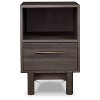 Brymont Nightstand Black/Gray - Signature Design by Ashley: Mid-Century Modern, Storage Drawer, Bedroom Furniture - 4 of 4