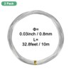 Unique Bargains Anodized Aluminum Bonsai Tree Training Wire 2 Rolls - 2 of 3