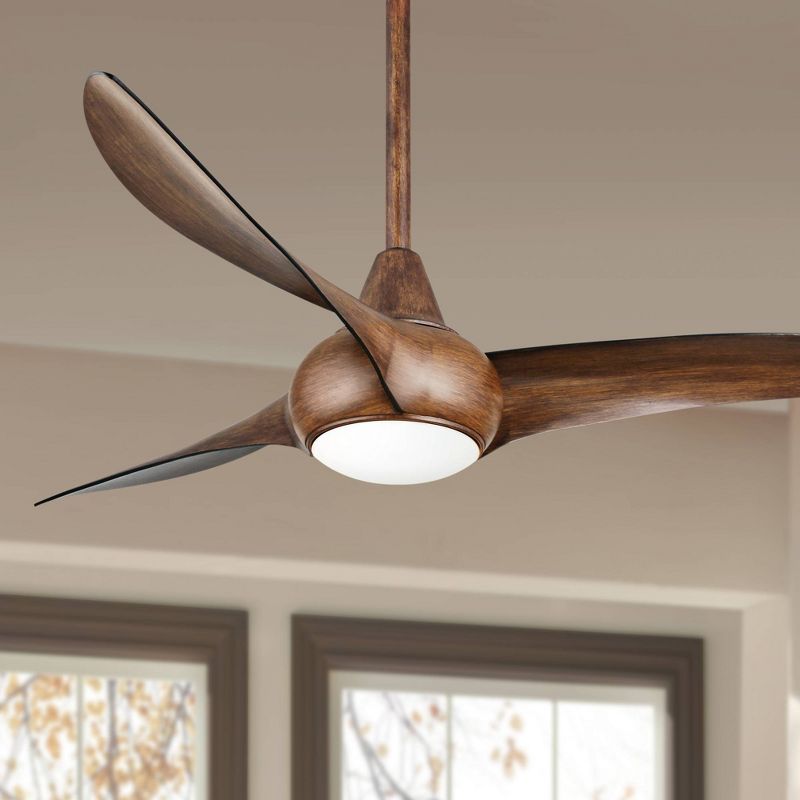 52" Minka Aire Light Wave Distressed Koa Indoor Ceiling Fan Handheld Remote Control for Living Room Bedroom Kitchen Dining, 2 of 8