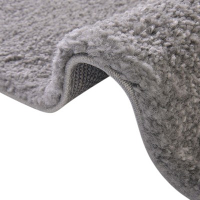 Sleek Gray Rectangular Easy-Care Synthetic Rug - 10' x 13'