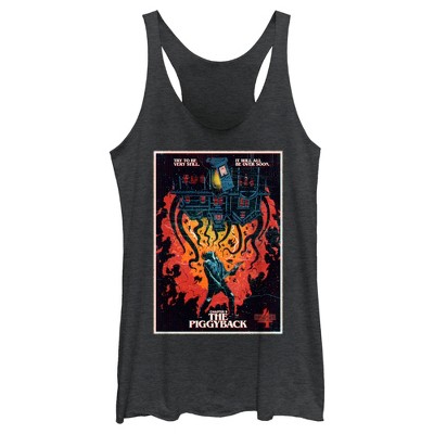 Women's Stranger Things Retro Piggyback Poster Racerback Tank Top : Target