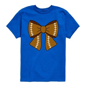Boys' - Instant Message - Football Bow Short Sleeve Graphic T-Shirt - 1 of 4