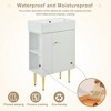 Phiestina 21.6" White Bathroom Vanity with Left Side Storage, Single Ceramic Sink, Modern Combo Cabinet - 3 of 4